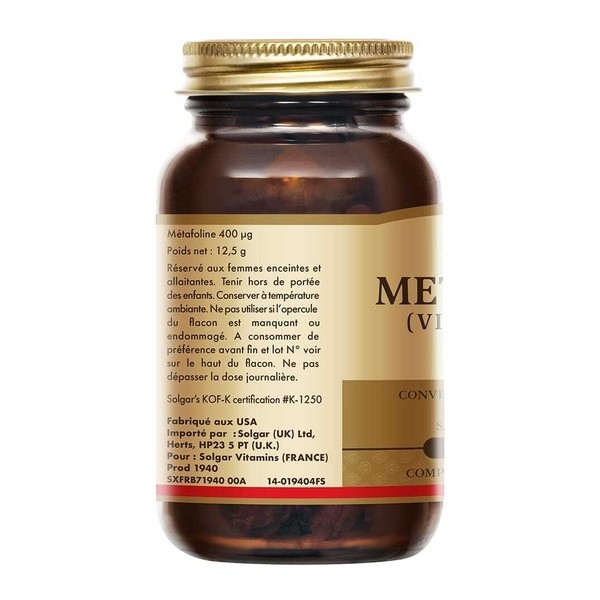 Solgar Metafolin 400 µg comprimés