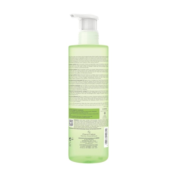 A Derma Exomega Control gel lavant 2 en 1