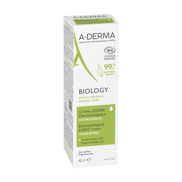 A Derma Biology Crème légère dermatologique hydratante Bio