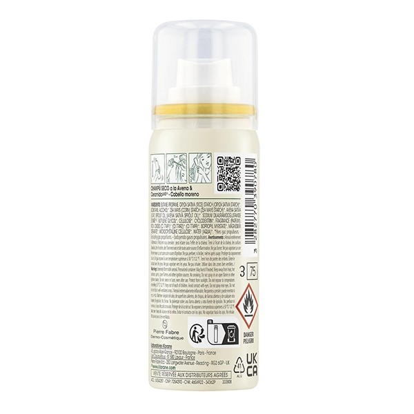 Klorane Shampooing sec au lait d'avoine Cheveux bruns