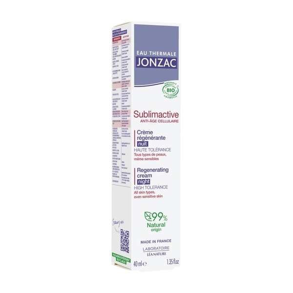 Jonzac Sublimactive anti-âge cellulaire Crème régénérante Nuit Bio