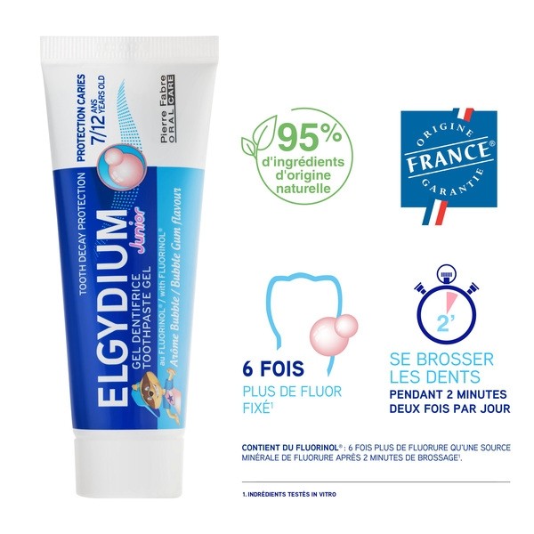 Elgydium dentifrice Junior goût Bubble