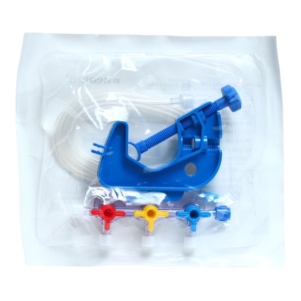 NeoFold Rampe 3 robinets 3 voies avec prolongateur et support de rampe à l'unité