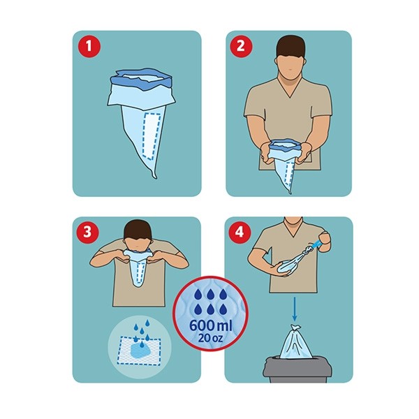 Sac vomitoire avec tampon absorbant