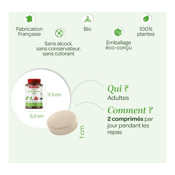 Super Diet Quatuor brûle-graisse bio comprimés