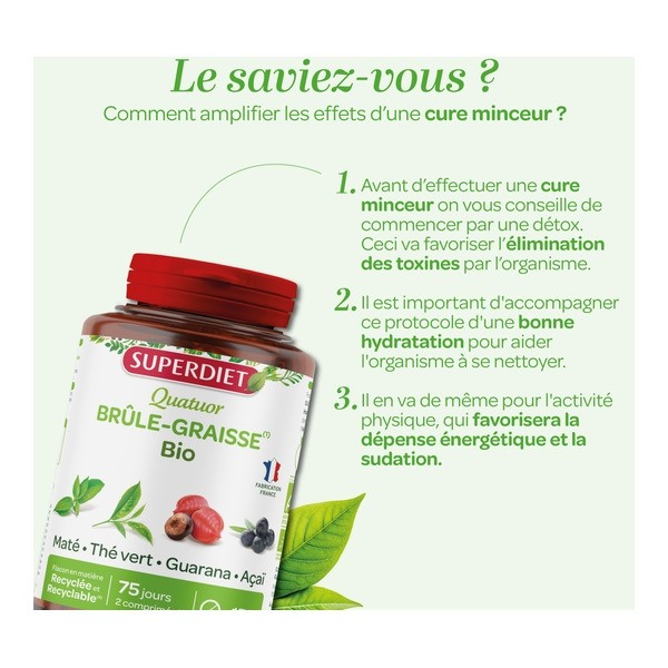 Super Diet Quatuor brûle-graisse bio comprimés