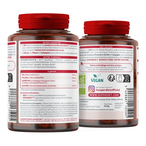 Super Diet Quatuor cardiovasculaire bio gélules