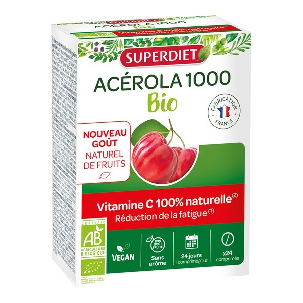Super Diet acérola 1000 Bio comprimés à croquer