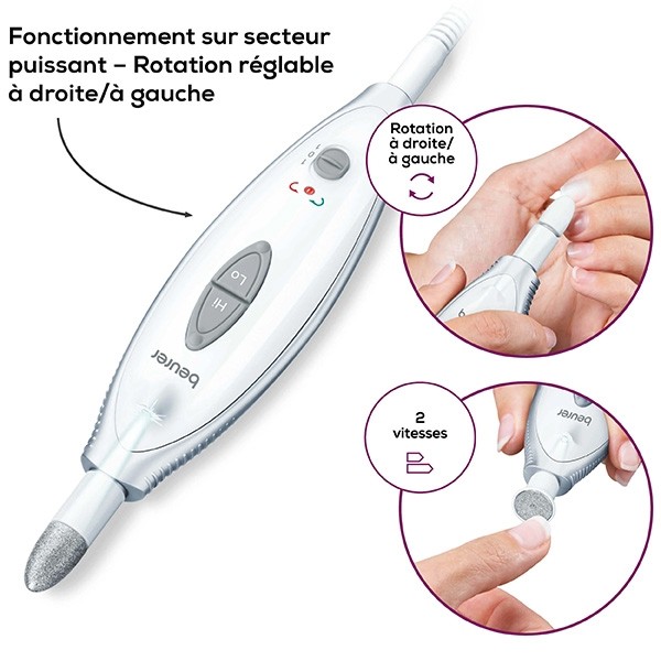 Beurer Set manucure/pédicure avec ponceuse