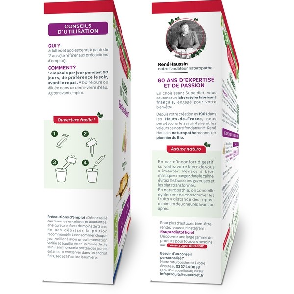 Super Diet aubier de tilleul digestion bio ampoules