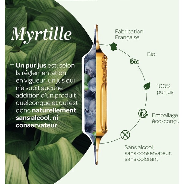 Super Diet Pur jus de Myrtille bio ampoules