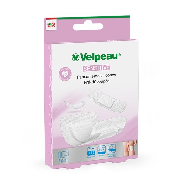 Velpeau Sensitive pansements siliconés pré découpés