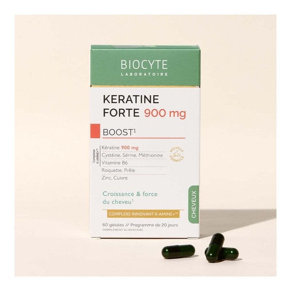Biocyte Kératine Forte 900 mg Boost gélules