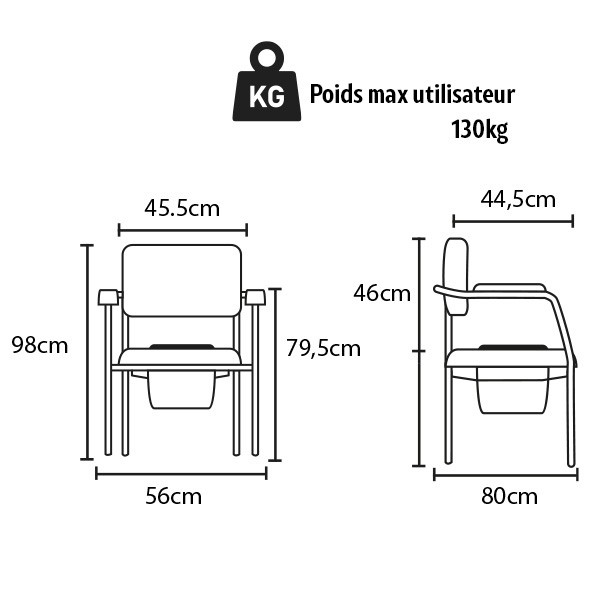 Chaise garde robe à roulettes Océan