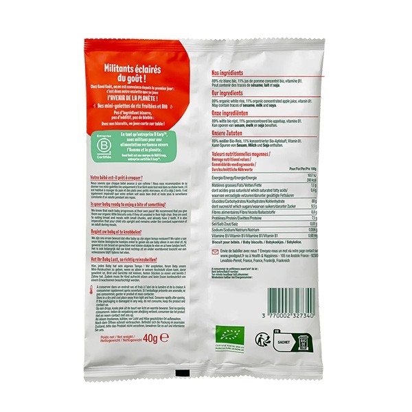 Good Goût Mini-galettes de Riz à la pomme Bio