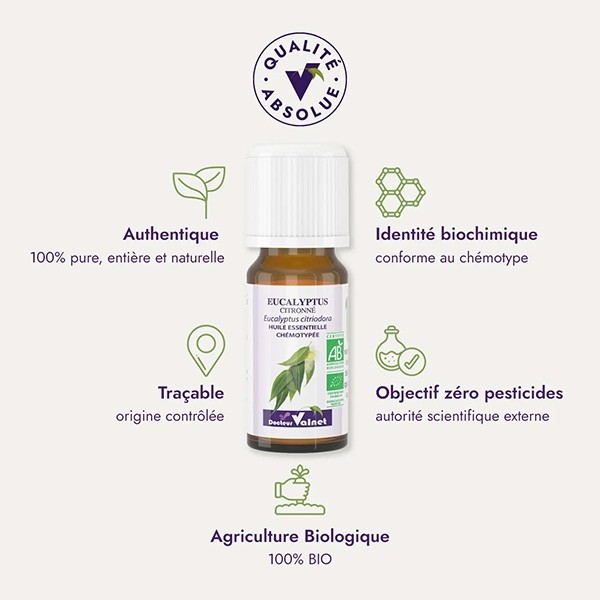 Docteur Valnet Huile essentielle Eucalyptus citronné Bio