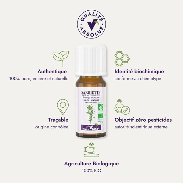 Docteur Valnet huile essentielle Sarriette des montagnes Bio