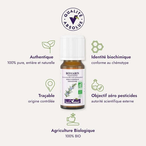 Docteur Valnet huile essentielle Romarin verbénone Bio
