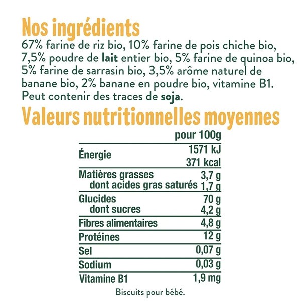 Good Goût carrés banane Bio