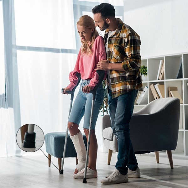 Embout cannes anglaises gris 22 mm