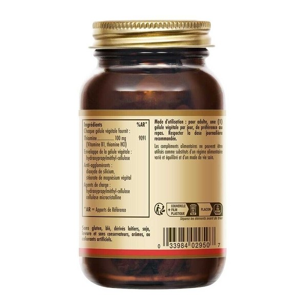 Solgar Vitamine B1 100 mg gélules