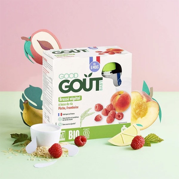 Good Goût brassé végétal pêche framboise bio