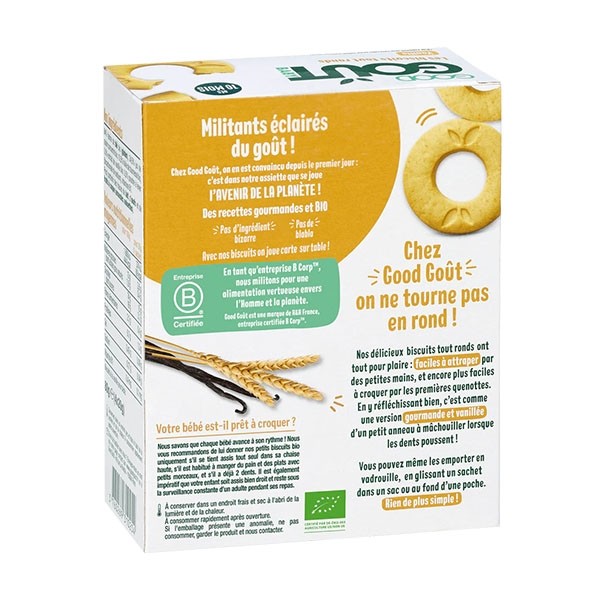 Good Goût Biscuits Tout Ronds Vanille Bio