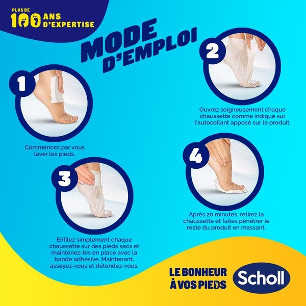 Scholl Masque pieds nourrissant à l'huile d'argan