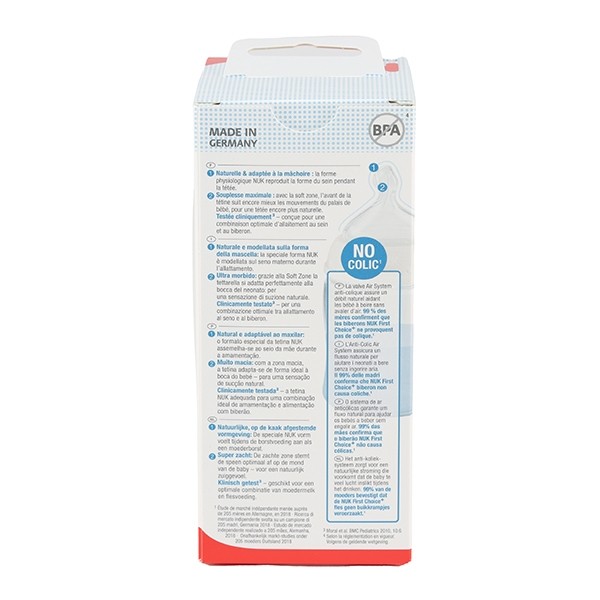 Nuk First Choice+ biberon 1er âge avec Temperature Control 150 ml