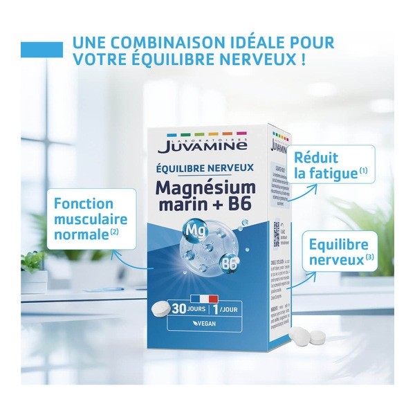 Juvamine Magnésium marin + Vitamine B6 comprimés