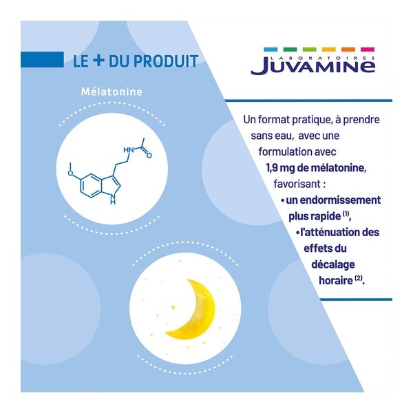 Juvamine Mélatonine Flash comprimé 1,9mg