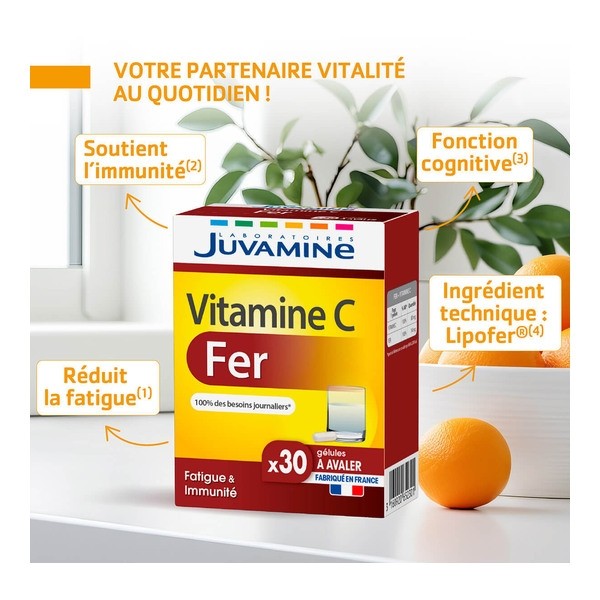 Juvamine Fer + vitamine C gélule