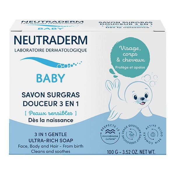 Neutraderm Baby Savon Surgras Douceur 3 en 1