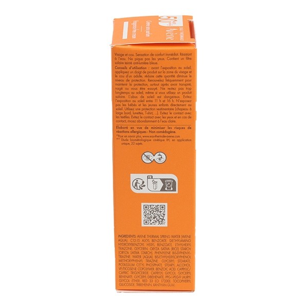 Avène crème solaire sans parfum SPF 50+