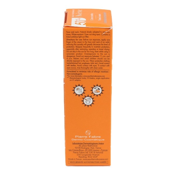 Avène crème solaire teintée SPF 50+