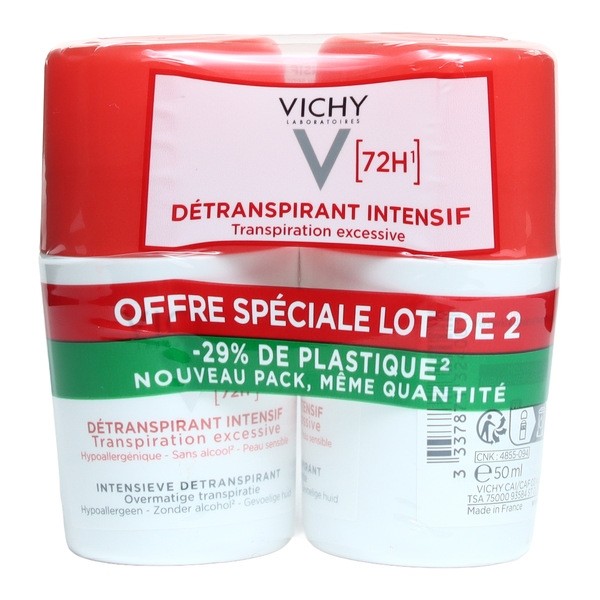 Vichy déodorant détranspirant intensif 72h bille