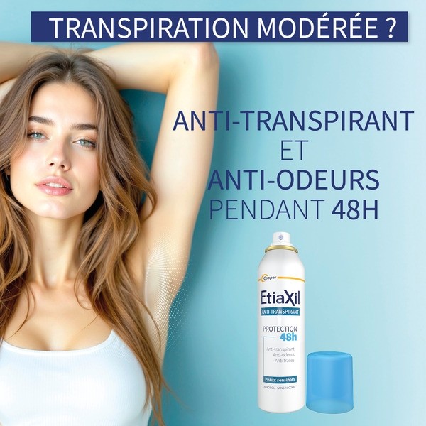 Etiaxil anti transpirant 48h Peaux sensibles spray