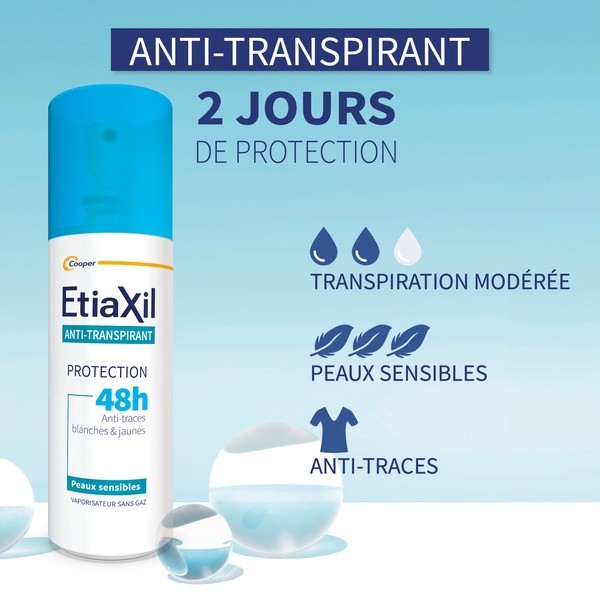 Etiaxil Anti transpirant 48 h Peaux sensibles vaporisateur