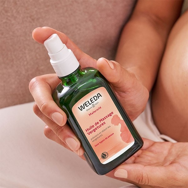 Weleda huile de massage vergetures Bio flacon-pompe