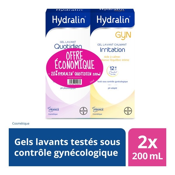 Hydralin gyn irritation + hydralin quotidien