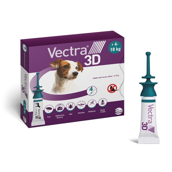 Vectra 3D Pipettes anti puces chien
