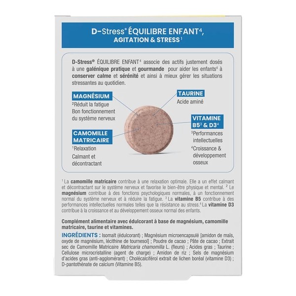 D Stress Equilibre enfant comprimés à croquer