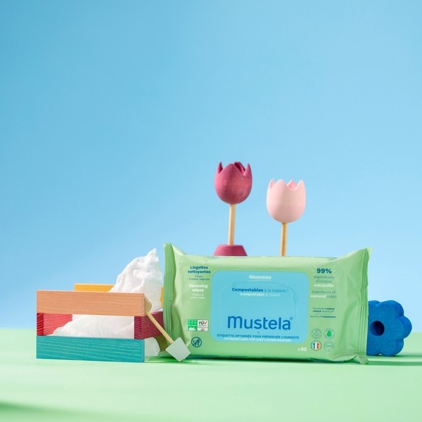 Mustela Lingettes Nettoyantes Compostables