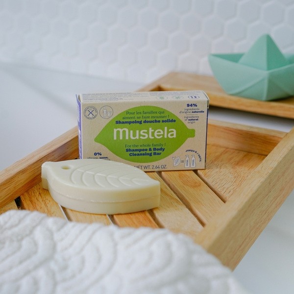 Mustela shampoing douche solide