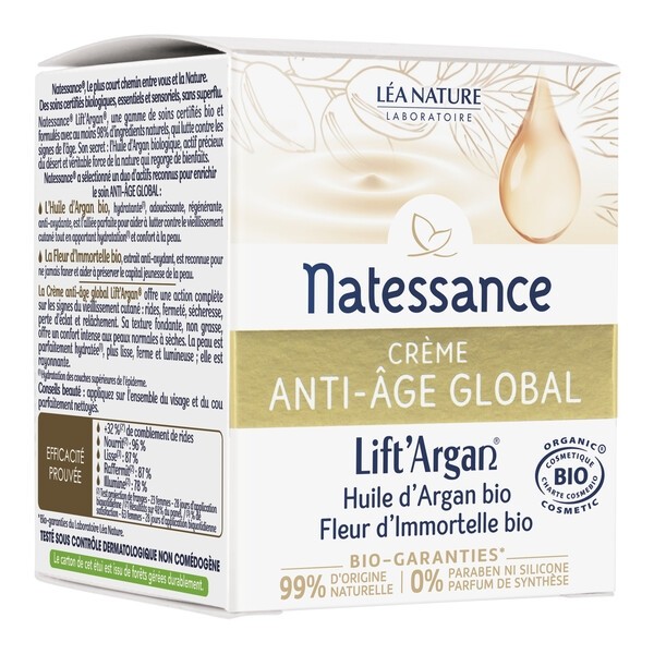 Natessance crème anti-âge global Lift argan