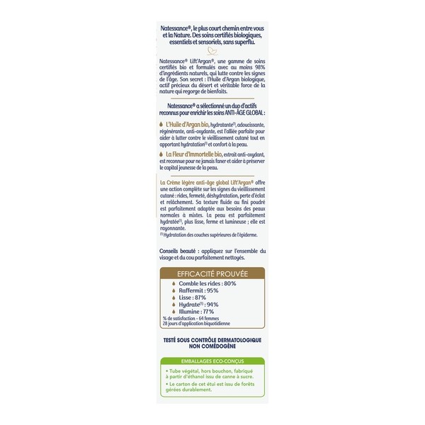 Natessance Crème légère anti-âge global
