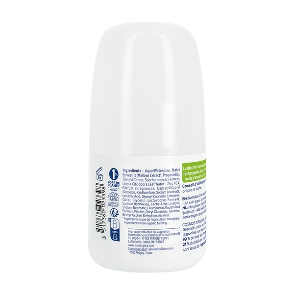 Natessance Déodorant 24h rechargeable Verveine Bio