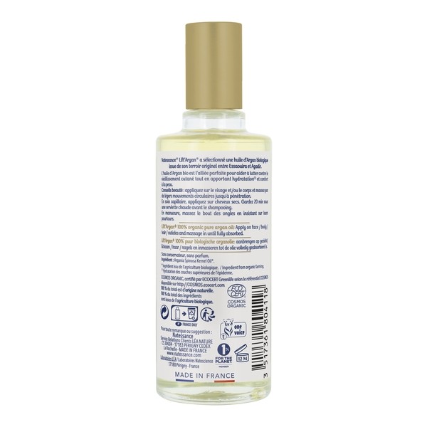 Natessance Huile d'argan bio 100% pure
