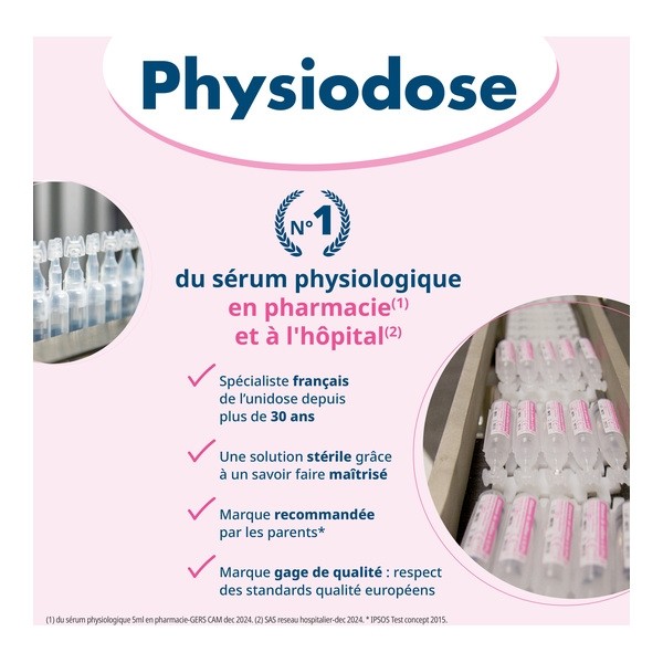 Gilbert Physiodose unidoses en plastique d'origine végétale
