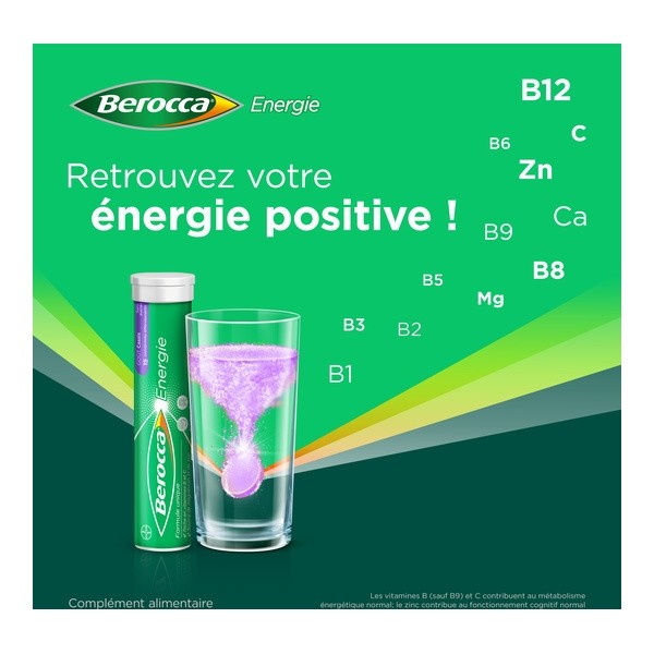 Berocca Energie goût cassis comprimés effervescents